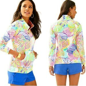 Lilly Pulitzer UPF 50+ Skipper Popover in Multi Roar of the Sea size Medium NWOT